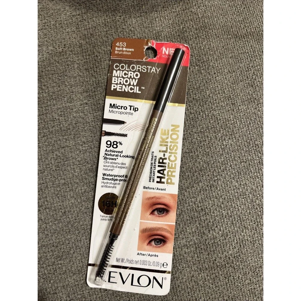 REVLON ColorStay Micro Brow Pencil w/Spoolie #453 SOFT BROWN